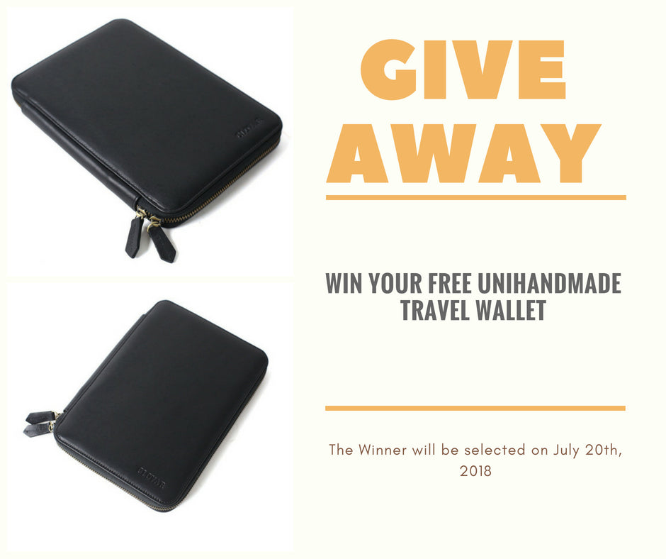 Win a UNIHANDMADE Leather Travel Wallet-USD 69Value