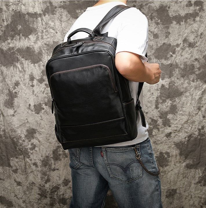 Handmade Backpack Men Full Grain Leather Backpack Cool Backpack 