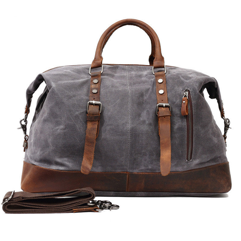 Company Christmas Gift Handmade Waterproof Waxed Canvas Luggage Weekender Bag Travel Bag Duffel bag W12031 - Unihandmade