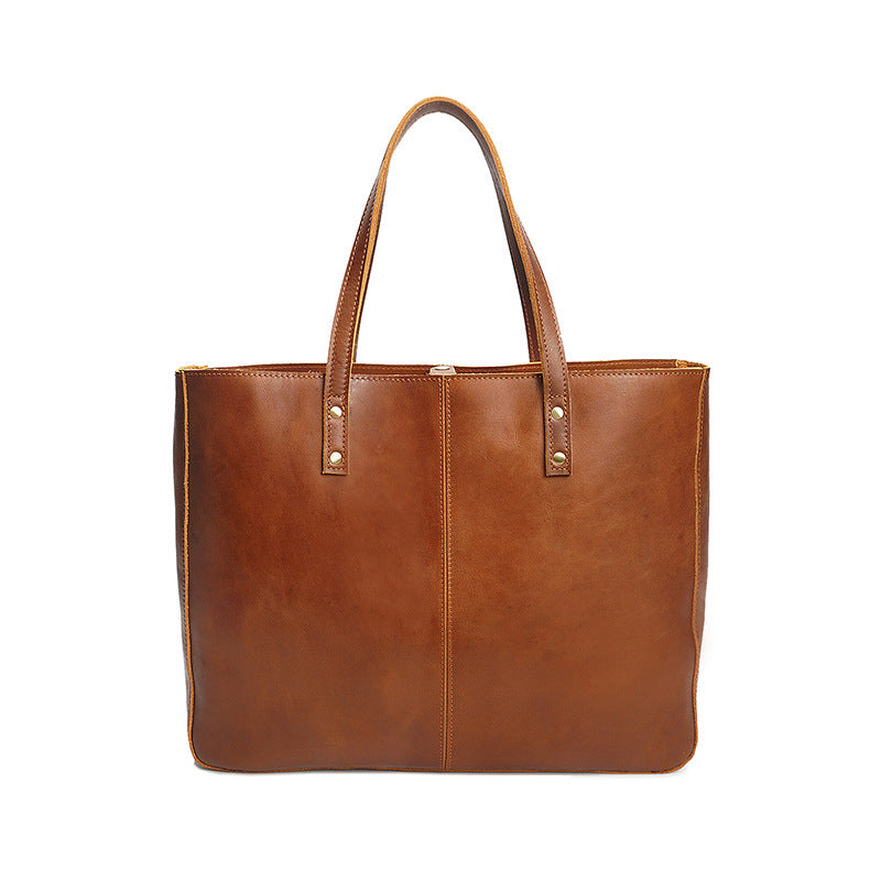 Handmade Full Grain Women Leather Tote Bag Diaper Bag Handbag YD8050 - Unihandmade