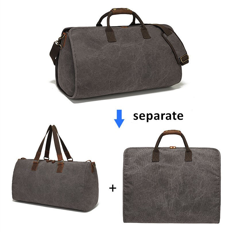 Canvas Garment Bag Suit Bag Travel Weekend Bag Flight Bag Unihandmade