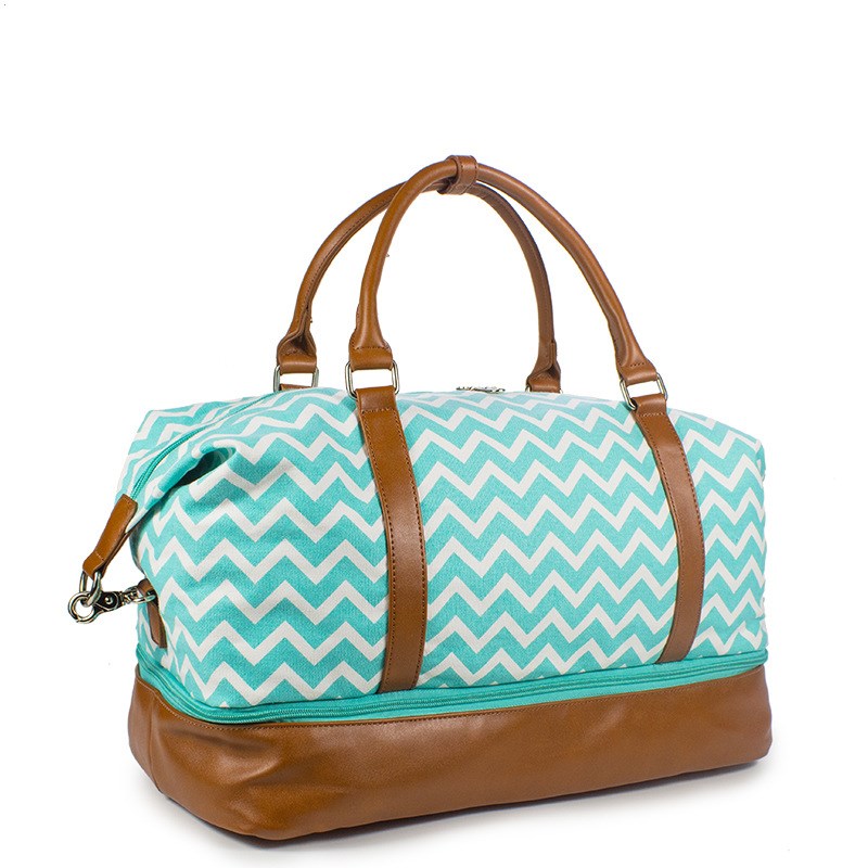 Women Canvas Weekender Bag Overnight Carryon Duffel Tote with Shoe Compartment Duffle
