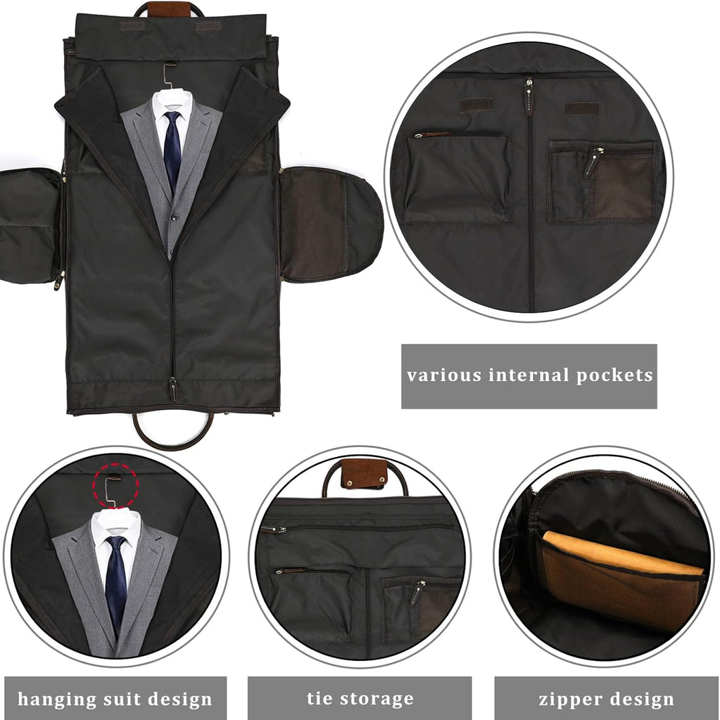 Carry-on Garment Bag Duffel Bag Suit Travel Bag Weekend Bag Flight Bag with Shoe Pouch