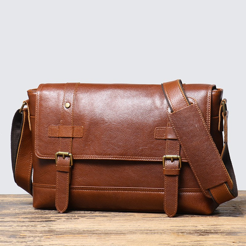 Leather Messenger Bag Full Grain Leather Shoulder Bag