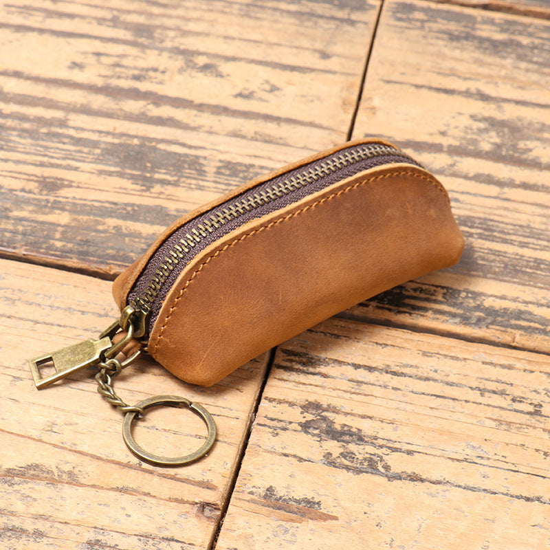 Leather Key Case, Coin Pocket Bag
