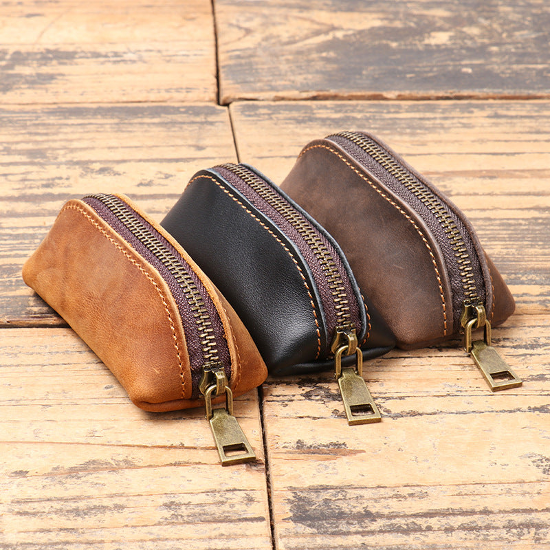 Leather Key Case, Coin Pocket Bag