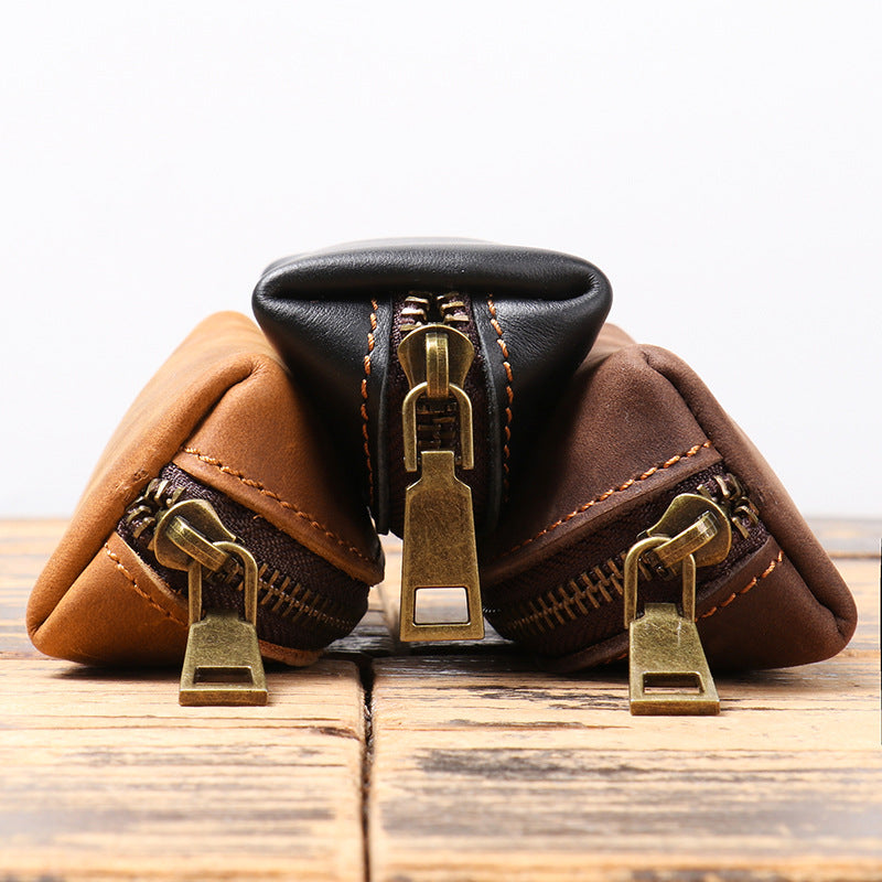 Leather Key Case, Coin Pocket Bag