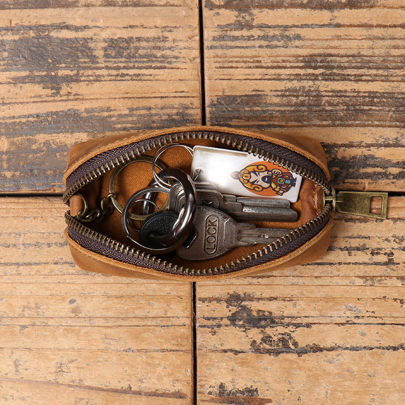 Leather Key Case, Coin Pocket Bag