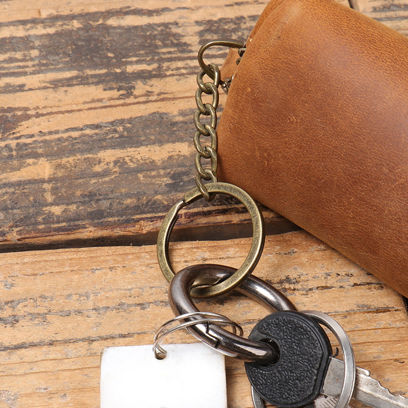 Leather Key Case, Coin Pocket Bag