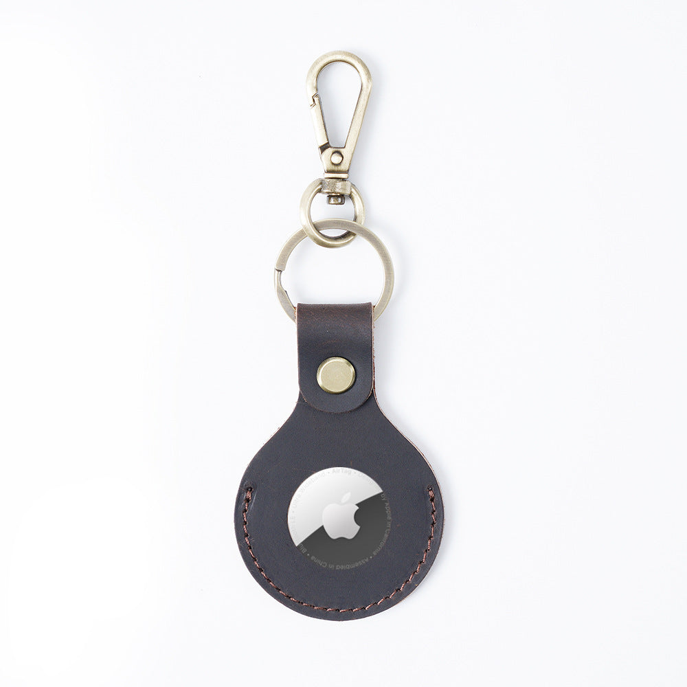 Personalized Air Tag Keychain, Engraved Leather Airtag Holder