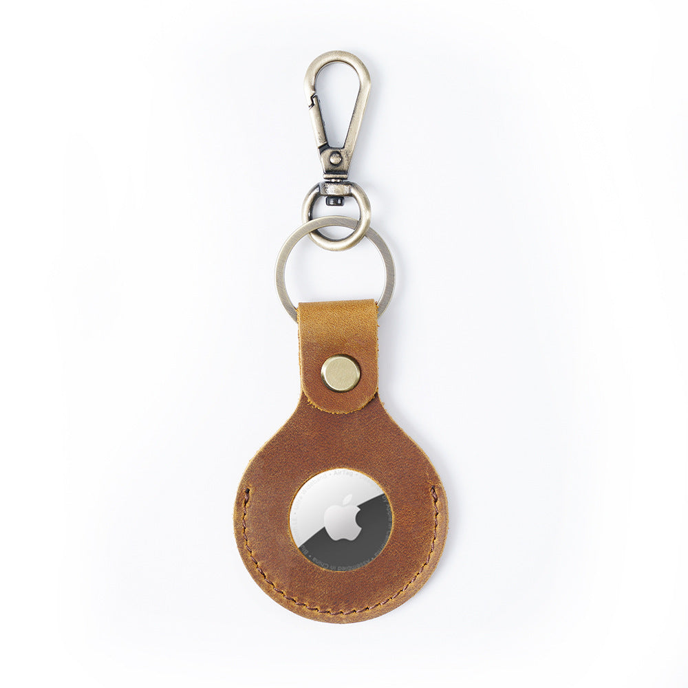 Personalized Air Tag Keychain, Engraved Leather Airtag Holder