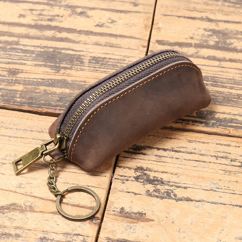 Leather Key Case, Coin Pocket Bag