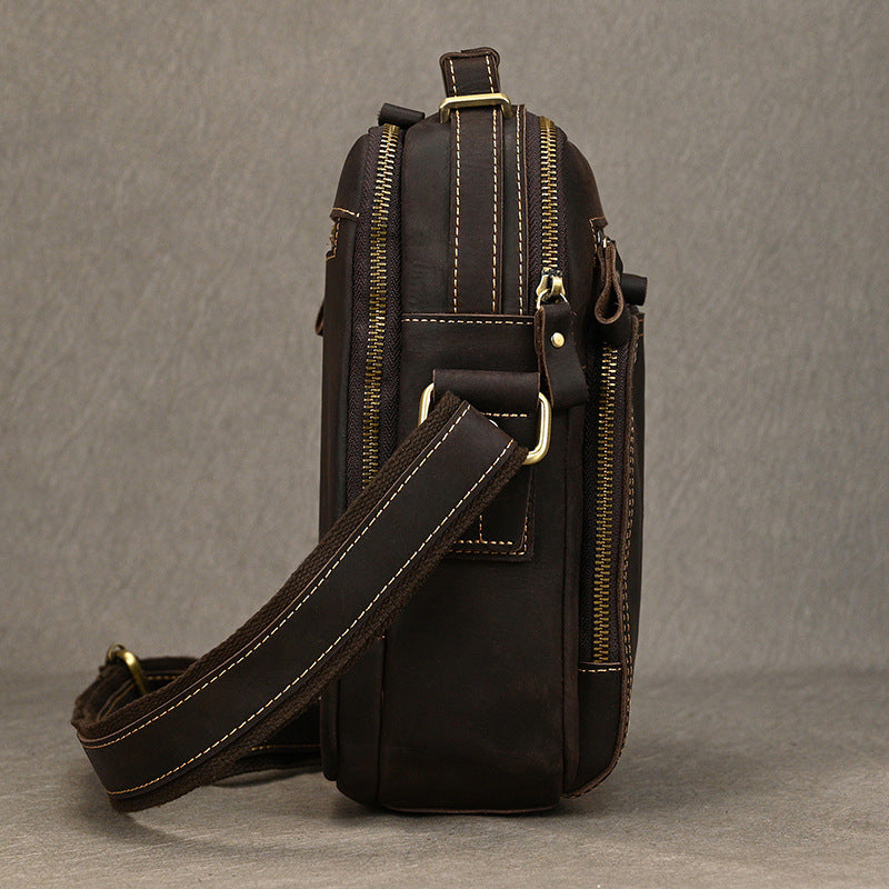 Full Grain Leather Messenger Bag Vintage Leather Shoulder