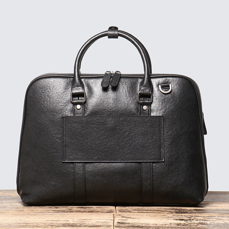 Man Handmade Leather Briefcase Men Messenger Bag Laptop Bag