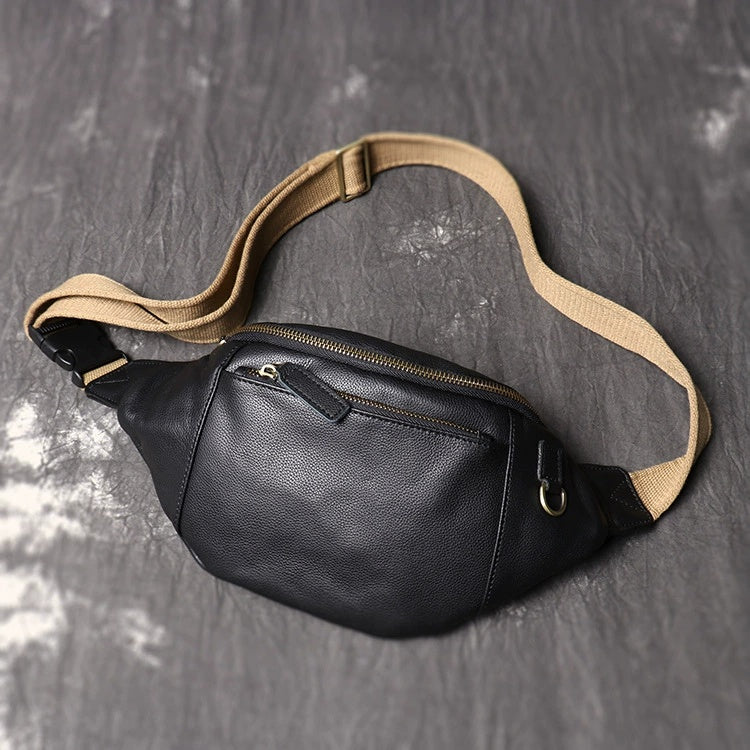 Handmade Leather Sling Bag Stylish Chest Bag Mens Messenger Bag