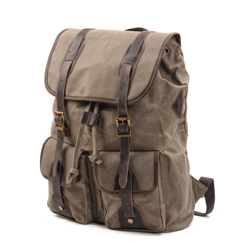 Rucksacks Handmade Waxed Canvas Backpack Travel Backpack – Unihandmade