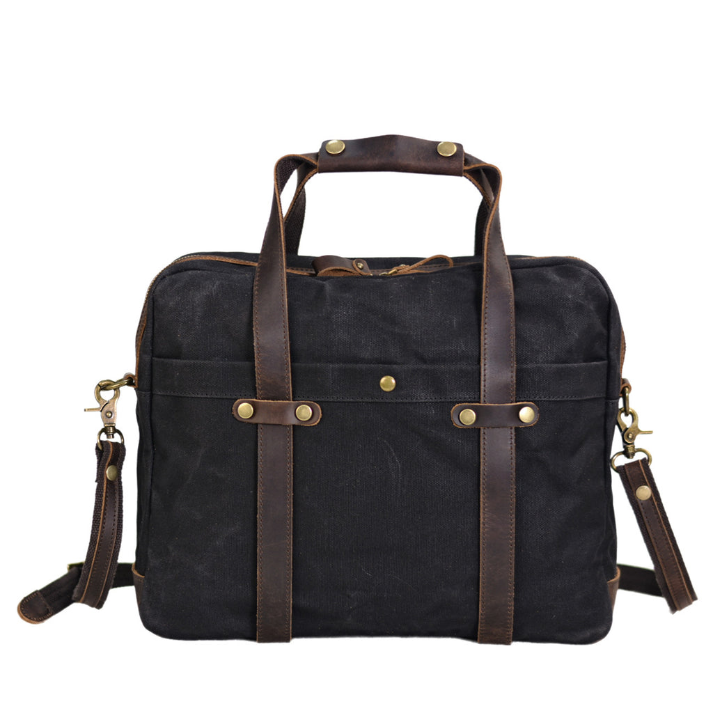 Waxed Canvas Briefcase Bag 15.6" Laptop Bag