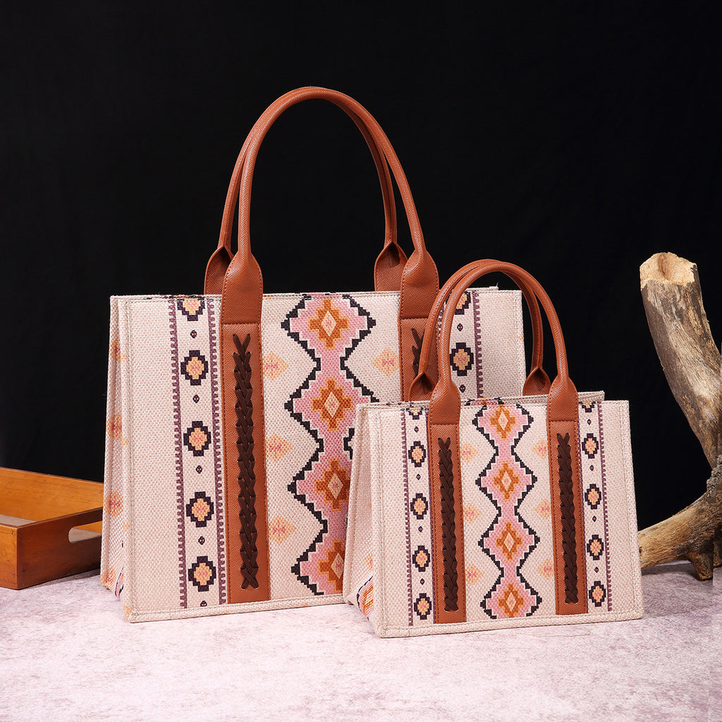 Canvas Tote Bag Western Purses for Women Shoulder Boho Aztec Handbags