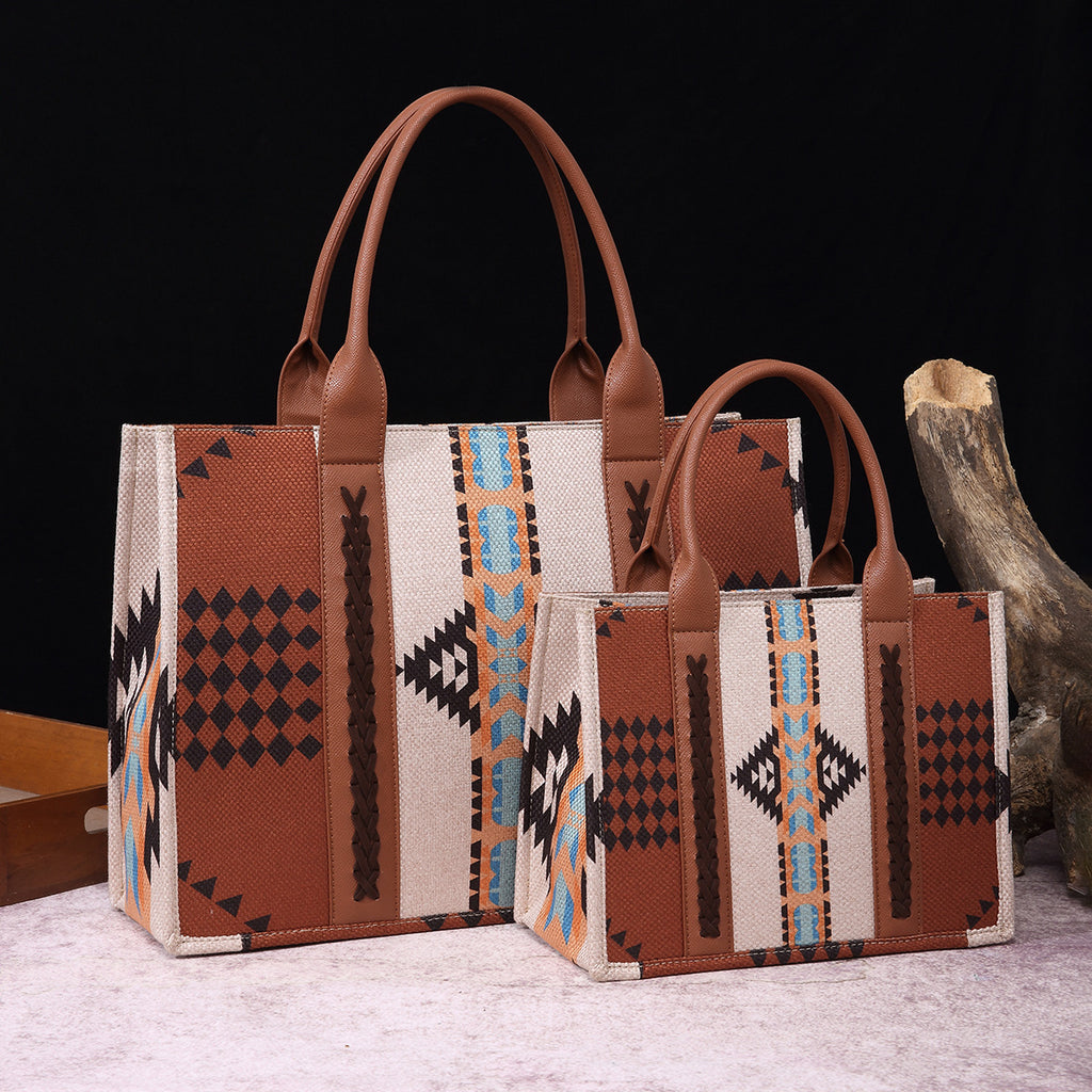 Canvas Tote Bag Western Purses for Women Shoulder Boho Aztec Handbags