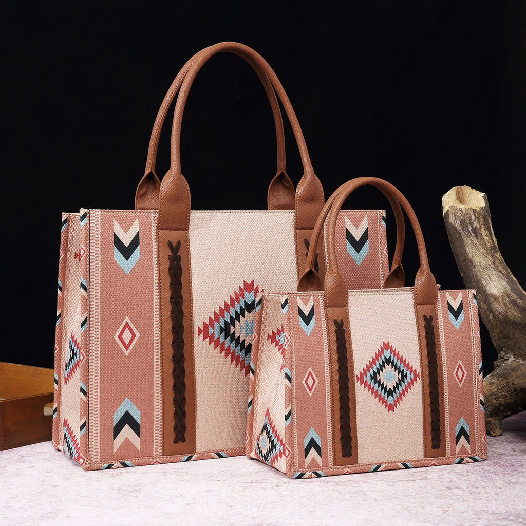 Canvas Tote Bag Western Purses for Women Shoulder Boho Aztec Handbags