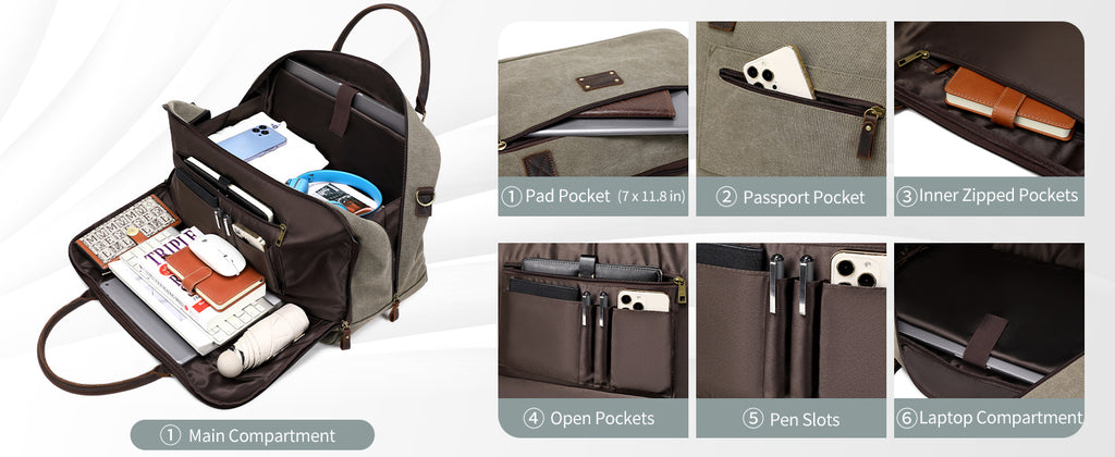 Canvas Travel Duffle Bag Gym Tote Bag Foldable Carry on Bags