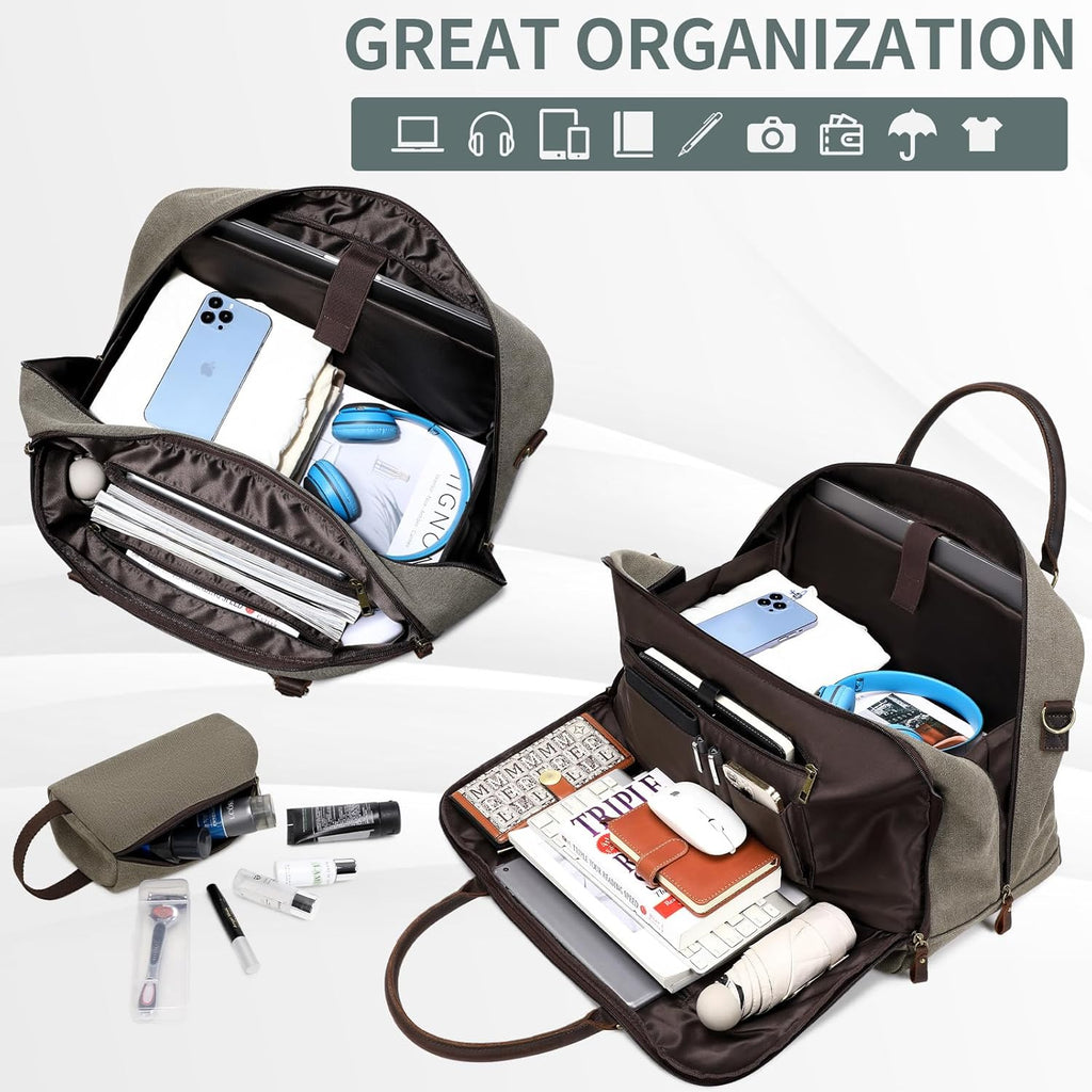 Canvas Travel Duffle Bag Gym Tote Bag Foldable Carry on Bags