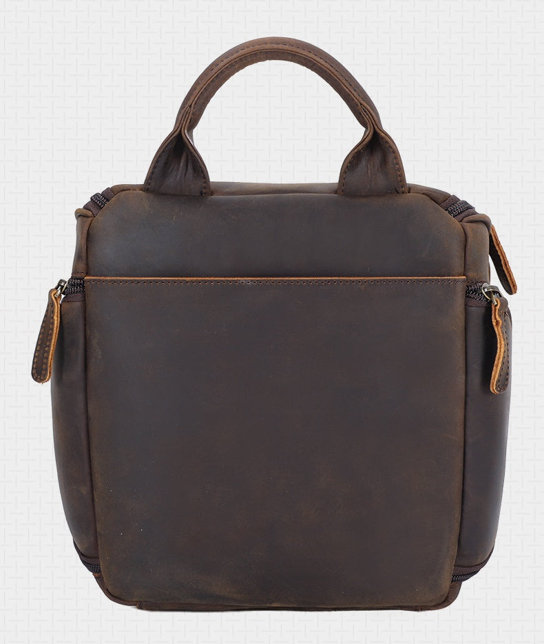 Monogram Hanging Leather Toiletry Bag Leather Dopp Kit Bag