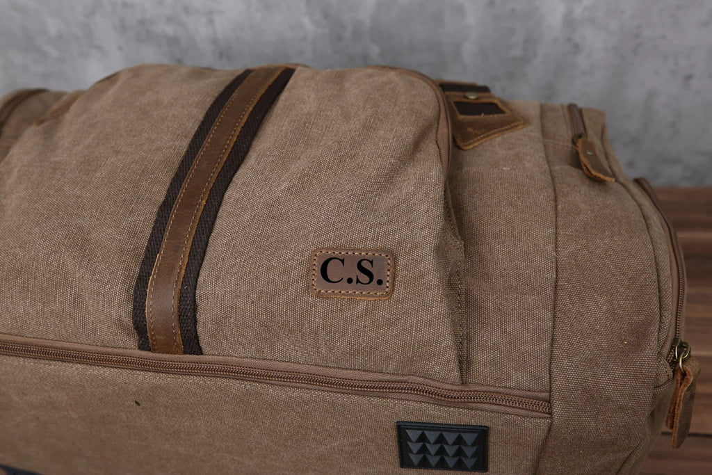 Gym Bags Canvas Duffle with Shoe Compartment Bag Weekend Travel Bag