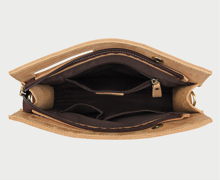 Man Handbag Handmade Leather Tablet Bag Ipad Bag  A0011B - Unihandmade