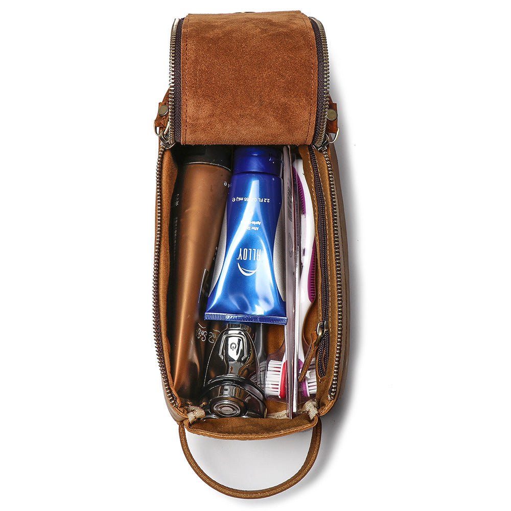 Personalized Groomsmen Gift Men Leather Toiletry Bag Monogram Leather Dopp Kit - Unihandmade