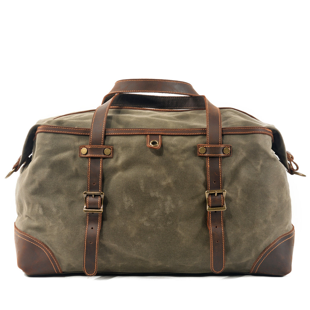 Waterproof Waxed Canvas Duffle Bag Luggage Weekender Bag Travel Bag Duffel bag - Unihandmade
