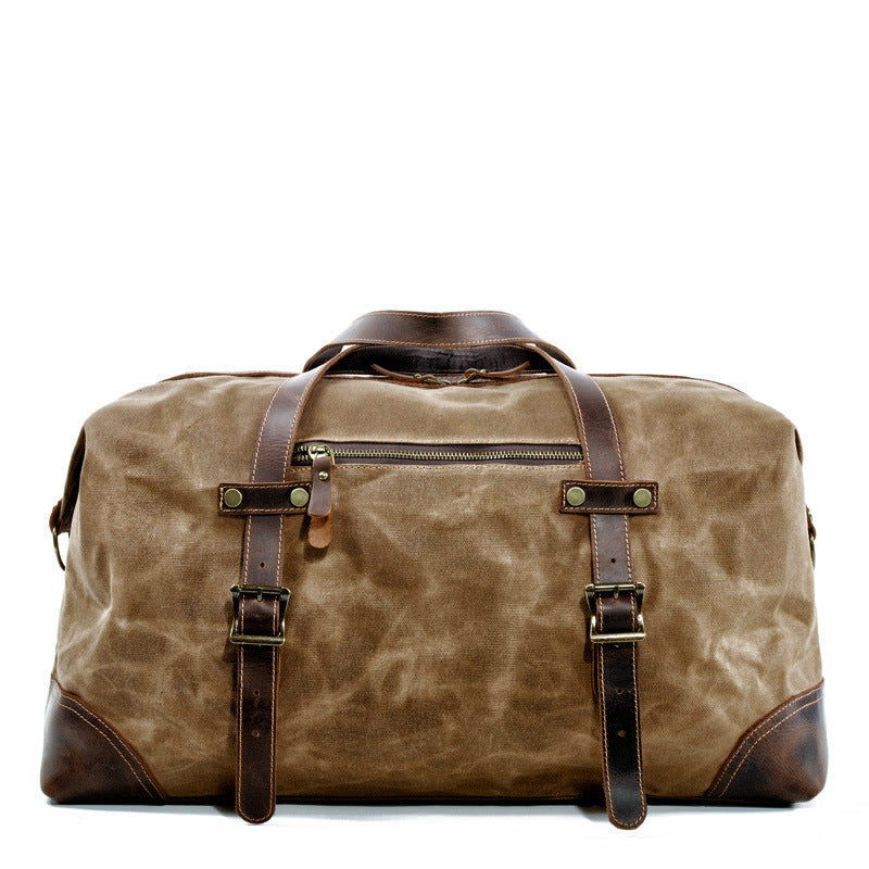 Waxed Canvas Duffle Bag Vegan Duffel Bag Weekend Bag 