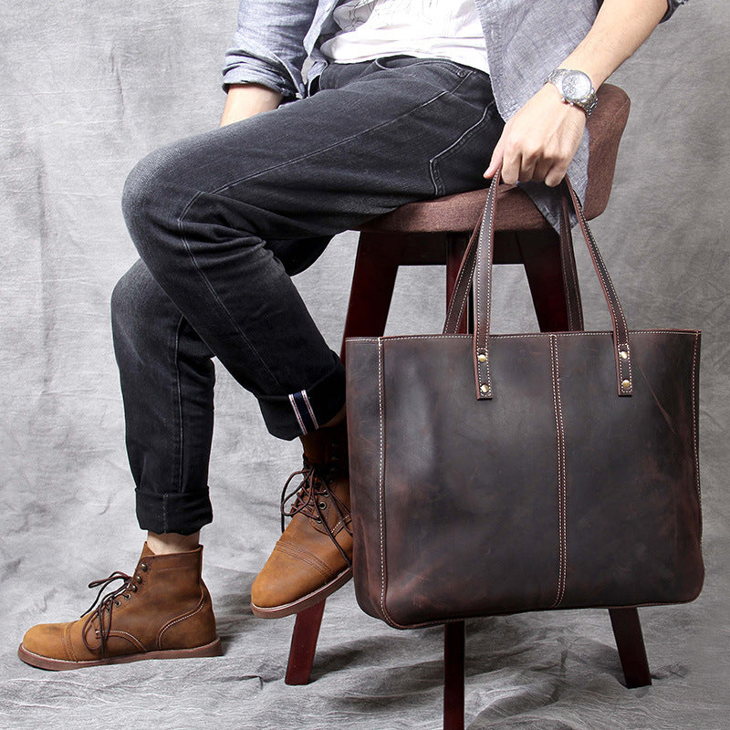 Leather Tote Bags for Men Collection