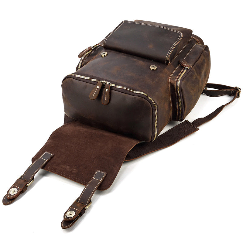 Handmade Leather Backpack Large Travel Backpack Men Backpacks