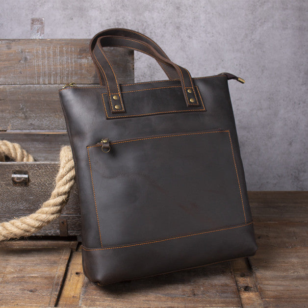 vintage leather tool tote bag for men – DMleather