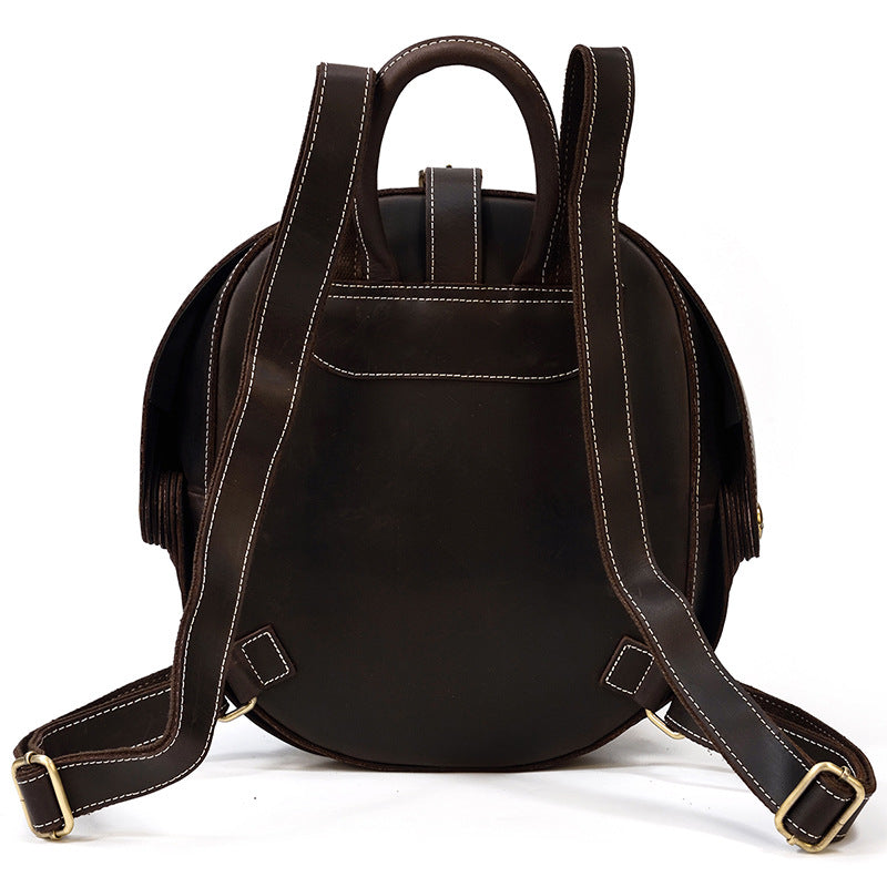aumi 4 beetle leather backpack large size Imperial Opulence - White and Tan Full-Grain Leather With ample storage for your laptop TUMI Voyageur Leather Raina Large