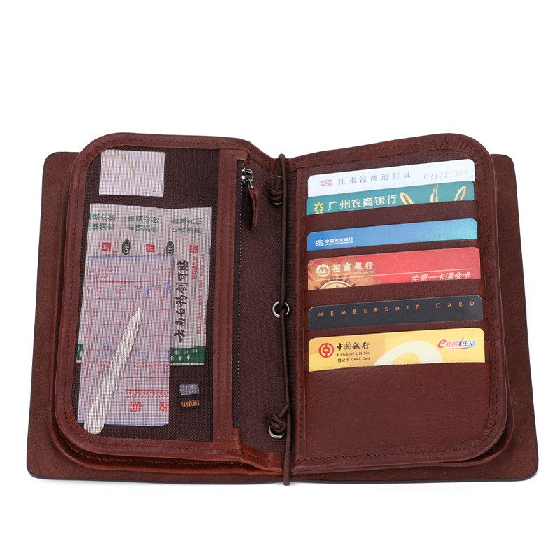 Full Grain Leather Leather Travel Wallet Handmade Personalized Leather Clutch