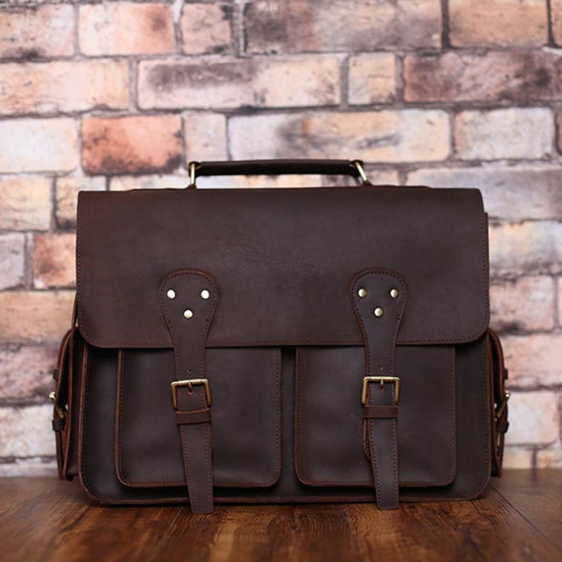 Handmade Distressed Leather Messenger Bag Shoulder Bag  Man Handbag  7145 - Unihandmade