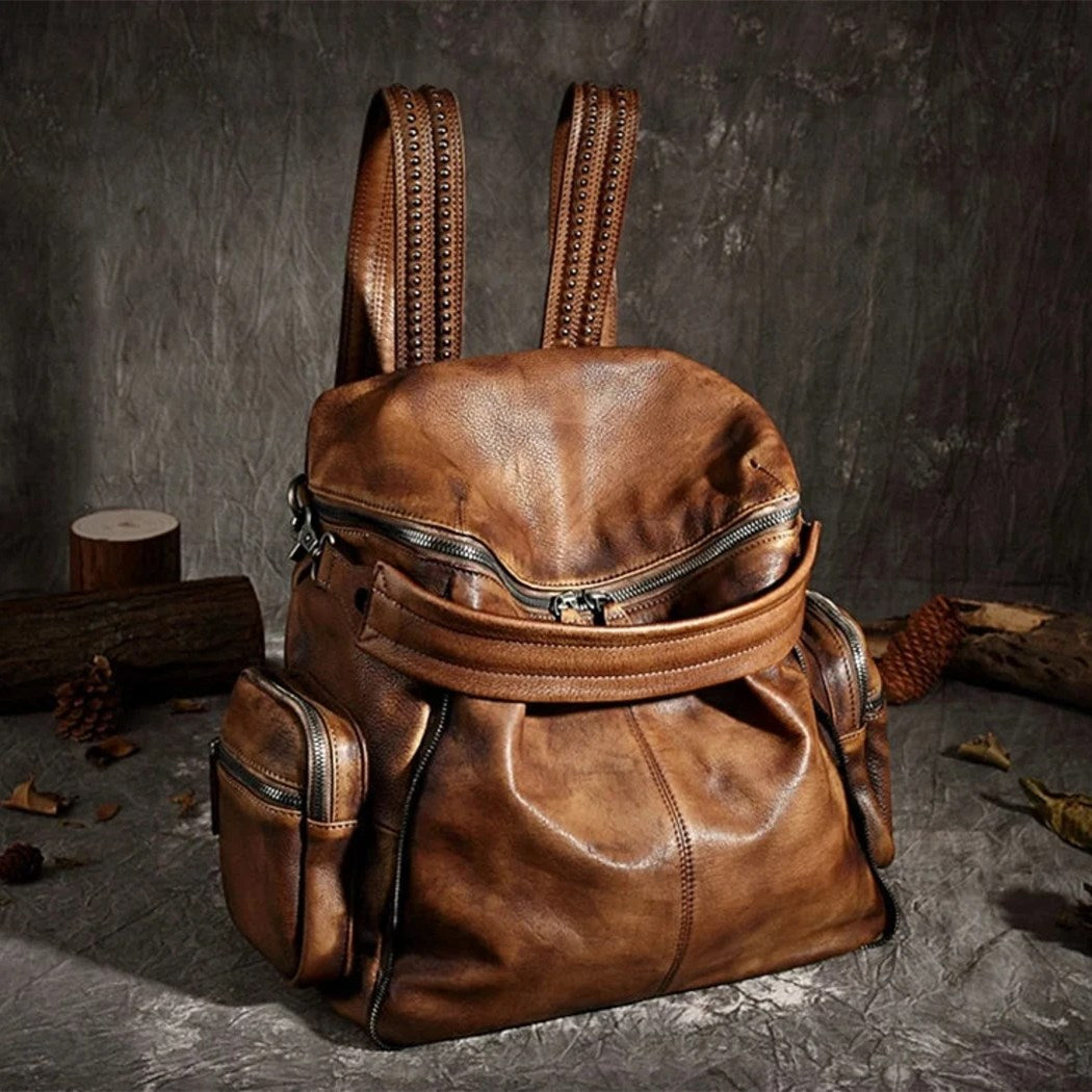 Handmade Full Grain Leather Backpack Women Backpack – Unihandmade