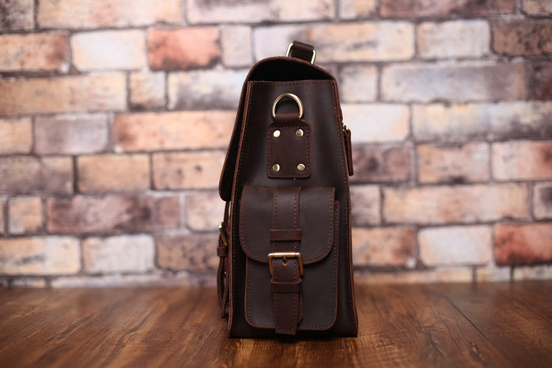 Handmade Distressed Leather Messenger Bag Shoulder Bag  Man Handbag  7145 - Unihandmade