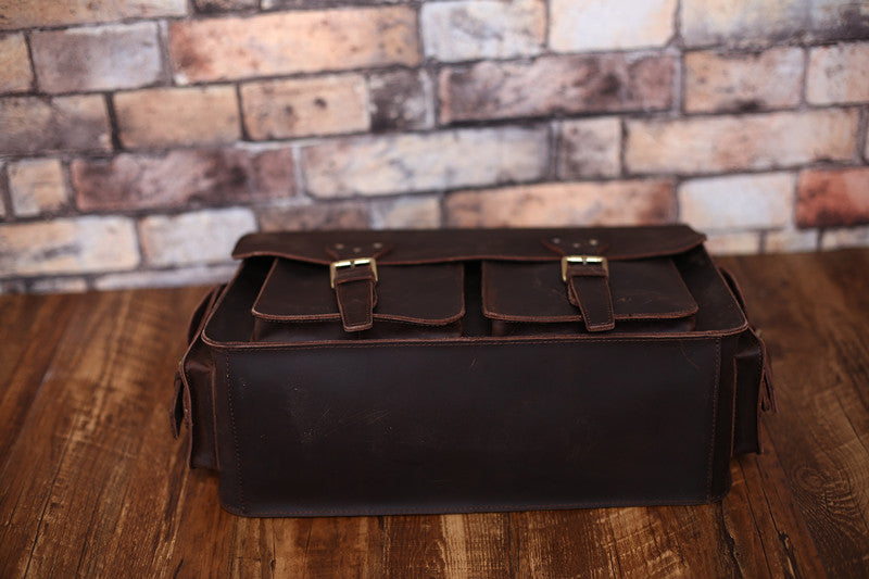 Handmade Distressed Leather Messenger Bag Shoulder Bag  Man Handbag  7145 - Unihandmade