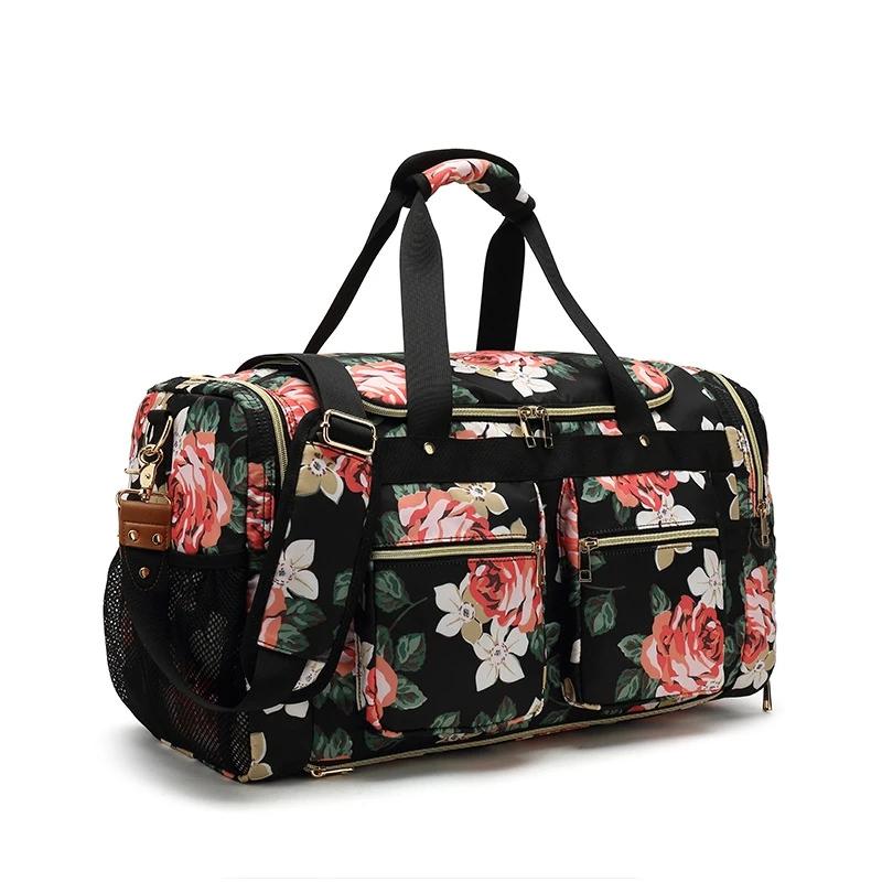 Printed Canvas Weekender Bag