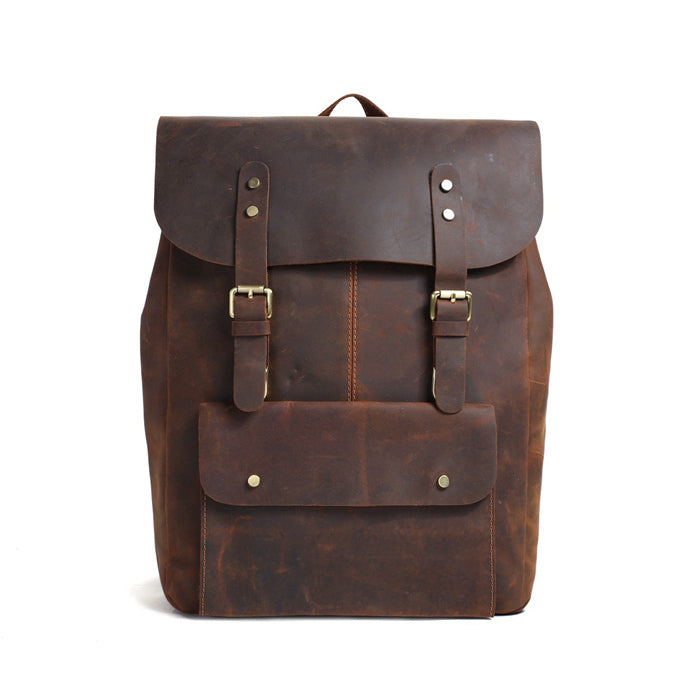Vintage Handmade Leather Backpack Travel Backpack School Rucksack ...