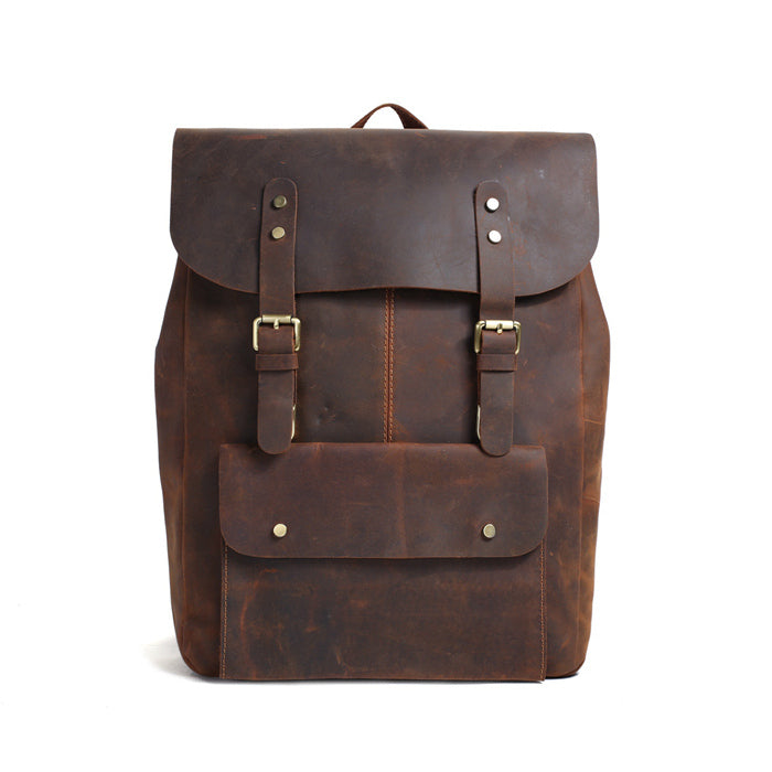Free Shipping Vintage Handmade Leather Backpack Travel Backpack  School Rucksack 9452 - Unihandmade
