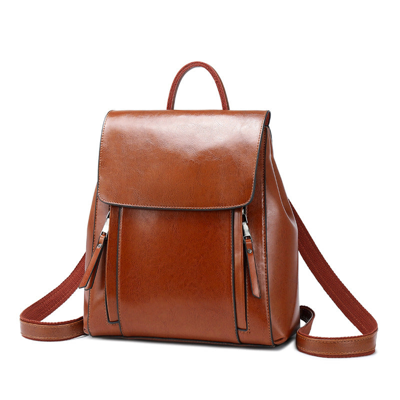 Leather Backpack Women Designer Backpack Small Backpack Purse Brown