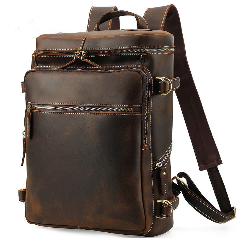 Handmade Leather Backpack Man Backpack Vintage Backpack Laptop Backpack 3035 - Unihandmade