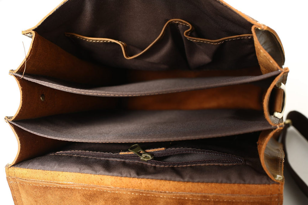 Rustic Leather Rucksack Backpack Messenger Bag Sling Shoulder Bag YD8062 - Unihandmade