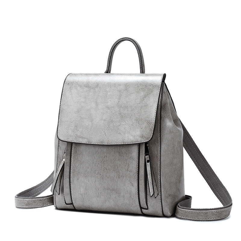 Leather Backpack Women Designer Backpack Small Backpack Purse Grey