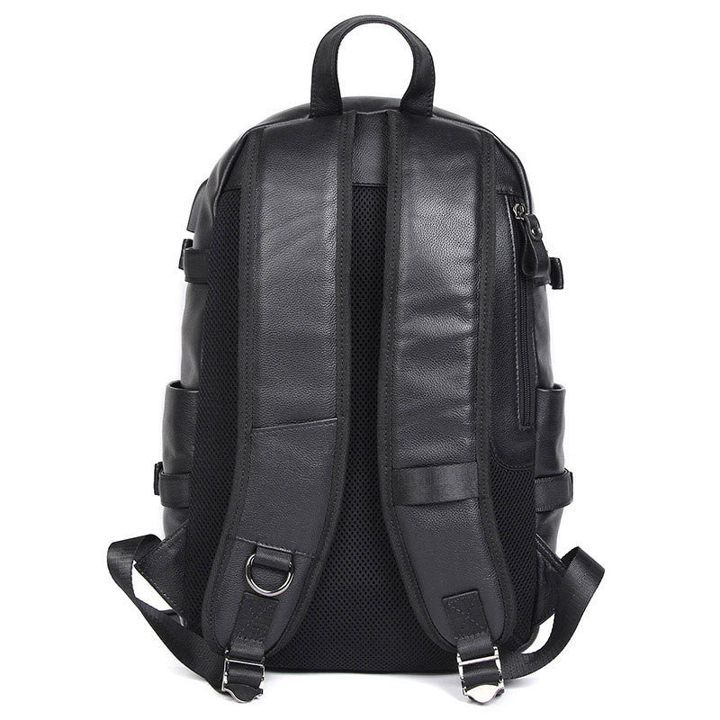Fashion Backpack Handmade Leather Backpack with USB charge School Backpack Men Backpack - Unihandmade
