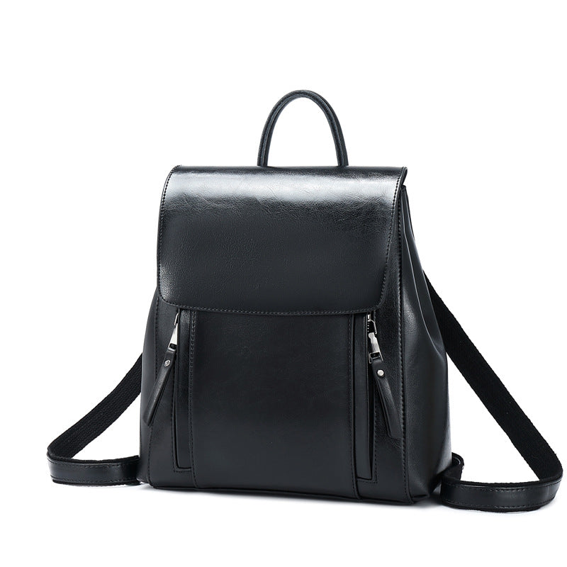 Black leather backpacks, Luxury leather goods
